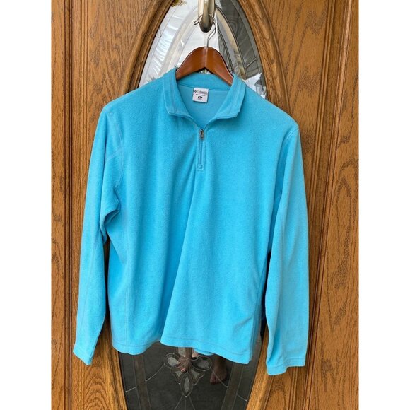 Columbia Powder Blue Lightweight Quarter Zip Fleece Pullover Ladies XL (16-18) - Picture 5 of 5